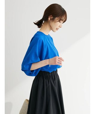 Green Parks 接触冷感　ラグランブラウス Blue
