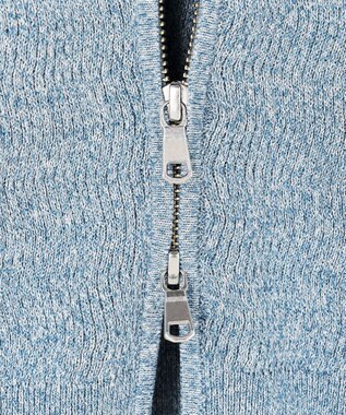 J.PRESS MEN ギマコットンフルジップ カーディガン サックスブルー系