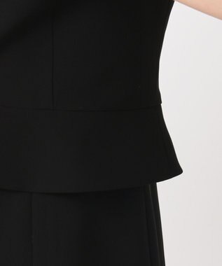 自由区 FORMAL 【洗える/着心地楽々】セオプラスエス ウォッシャブル ワンピース ブラック系