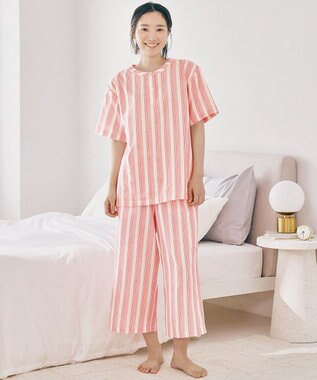 ワコール／睡眠科学 パジャマ 5分袖 半袖 8分丈 綿100%(本体) レディース YDT146 睡眠科学／ワコール