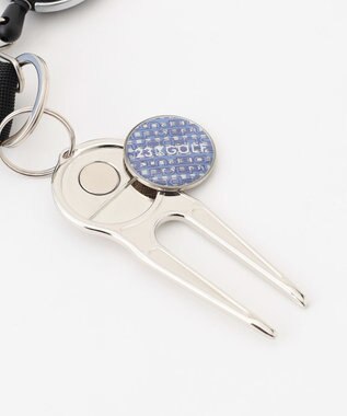 23区GOLF 【UNISEX】オリジナルギンガムチェック ボールクリーナー スカイブルー系3