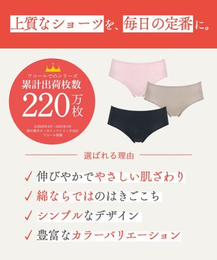 Wing ショーツ 【綿の贅沢オーガニック】 はきこみ丈ふつう EC2100 ウイング／ワコール コン