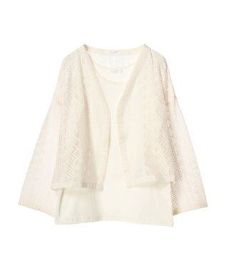 Green Parks ＳＥＴ２点　レースカーデ＋タンクトップ Off White