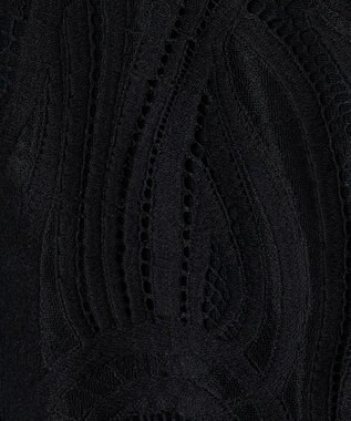 JOSEPH レース&ニット　Vネックカーディガン Black