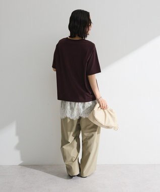 Green Parks ひげレースレイヤードスカート White