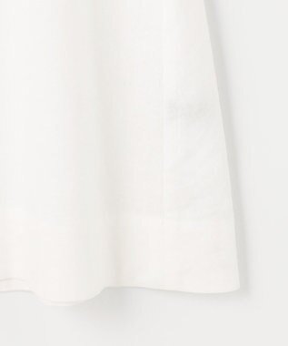 UNFILO 【撥水】レーヨン麻ライト刺繍ブラウス ホワイト系