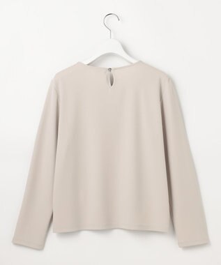 自由区 S プリーツコンビジャージ ブラウス グレージュ