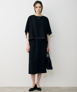 ICB L 【先行予約】FluidBackSatin ナロースカート ブラック