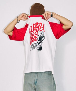 WEGO フォトグラフィックラグランBIGT（S） 柄1