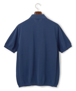 J.PRESS MEN 機能×縫製₌快適な着心地 「高見え」ニットポロ【接触冷感 / 洗える】ホールガーメントニット ポロシャツ ブルー系