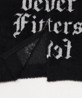 WEGO シャギーグラフィックZIPパーカー ブラック