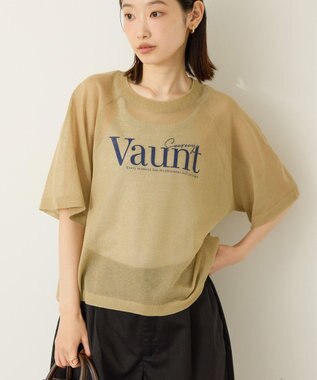 AMERICAN HOLIC プリントロゴシアーニットプルオーバー Olive