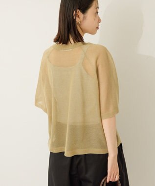 AMERICAN HOLIC プリントロゴシアーニットプルオーバー Olive