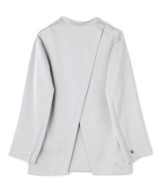 uncrave シャイニーダブルサテン ジャケット シルバーグレー