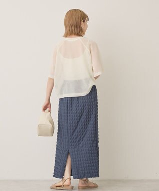 AMERICAN HOLIC プリントロゴシアーニットプルオーバー Ivory