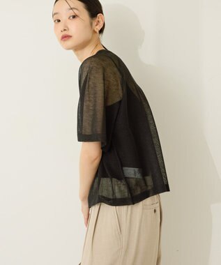 AMERICAN HOLIC プリントロゴシアーニットプルオーバー Black