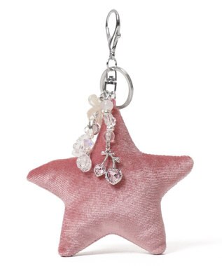 WEGO ベロアスターキーホルダー ピンク