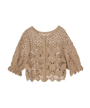 Green Parks ・ＳＵＧＡＲ　ＳＰＯＯＮ　２ｗａｙクロシェカーディガン Mocha