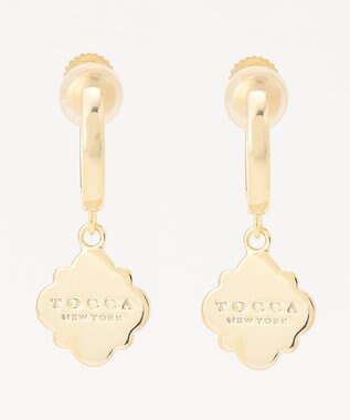 TOCCA LOGO CLOVER HOOP EARRINGS イヤリング ゴールド系