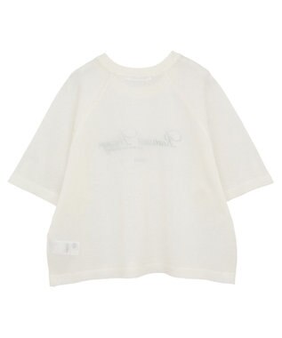 AMERICAN HOLIC プリントロゴシアーニットプルオーバー Ivory