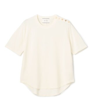 BEIGE， NADIA / ストレッチ メタルボタンニット Ecru