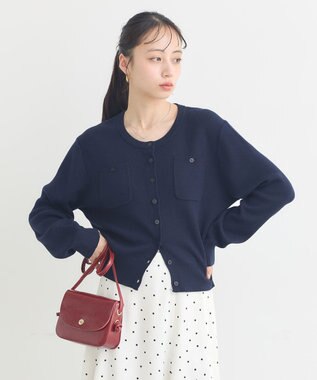 earth music&ecology ダブルポケットカーディガン Navy