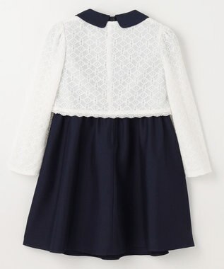 組曲 KIDS 【150-170㎝】レーシージャケット＆ワンピース セット ネイビー系