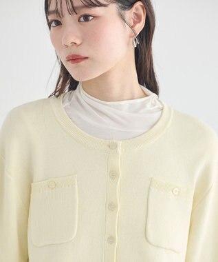 earth music&ecology ダブルポケットカーディガン Yellow