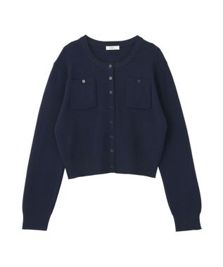 earth music&ecology ダブルポケットカーディガン Navy
