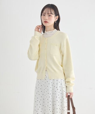 earth music&ecology ダブルポケットカーディガン Yellow