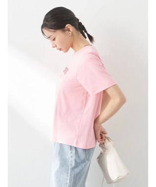 earth music&ecology ロゴソリッドミニマルＴシャツ Pink