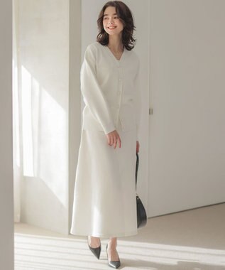 組曲 スウェットニット スカート ホワイト系