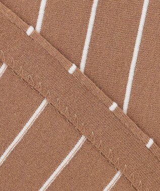 ICB L 【洗える】ヴィスコースワイド ストライプ柄プルオーバー ラディッシュブラウン柄系