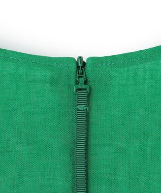 UNFILO リネンレーヨン フォルムブラウス グリーン