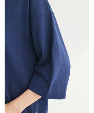 Green Parks 裾ドッキングレイヤー風７分袖プルオーバー Navy