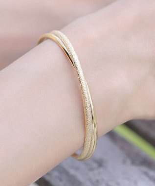 Tiaclasse メタルコンビバングル ゴールド