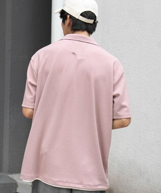 WEGO 【ユニセックス着用ITEM】フェイクレイヤードニットポロシャツ（SS） ピンク