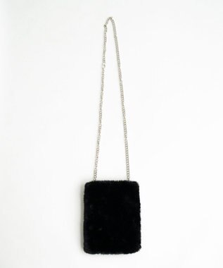 WEGO ファーチェーンミニショルダー ブラック