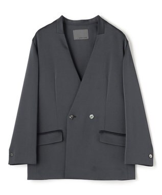 uncrave シャイニーダブルサテン ジャケット スレート