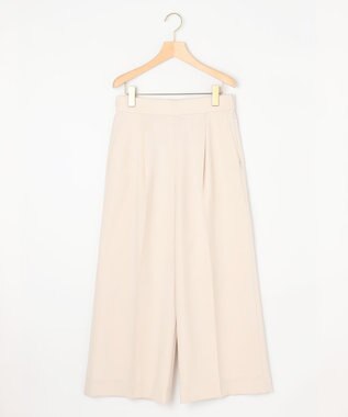 組曲 【美シルエット・ストレッチ・シワになりにくい】オシャクロス ガウチョパンツ アイボリー系