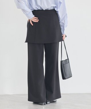 earth music&ecology 【予約】【2WAY】ラップスカート付きパンツ ブラック