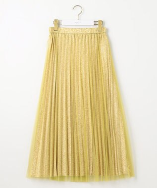 ANY SIS 【洗える】チュールレイヤードプリーツ スカート マスタード