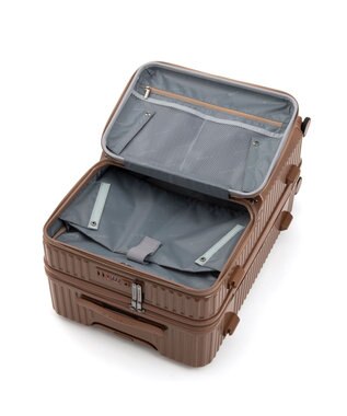 ACE BAGS & LUGGAGE EDGELINK クルーズボックスグリント スーツケース 64L フロントオープン 09143 エッジリンク ブラウン