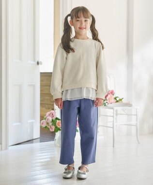 組曲 KIDS 【18-24㎝】かんたんストラップ バレエシューズ シルバー