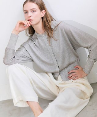 BEIGE， SMITHONITE / リュクスグリッター ドルマンカーディガン Grayge