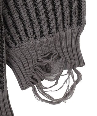 WEGO クラッシュリブBIGニットプルオーバー スミクロ