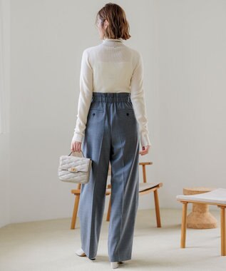 23区 【Oggi1月号/CLASSY.11月号掲載】ウーステッドウール リブタートルネック ニット ホワイト系