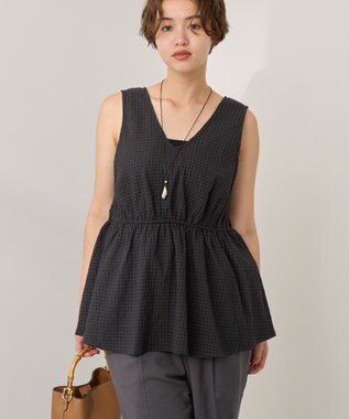 AMERICAN HOLIC 【前後2way】アソートペプラムベスト Black