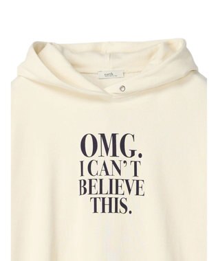 earth music&ecology ロゴスウェットフーディー Ivory