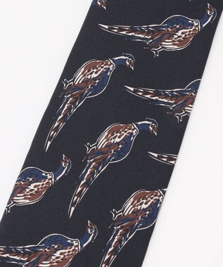 JOSEPH ABBOUD 【イタリア製・Holliday&Brown】バードプリント ネクタイ ネイビー系6